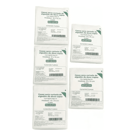 Gasas Esteril 10x10 Doble Absorcion